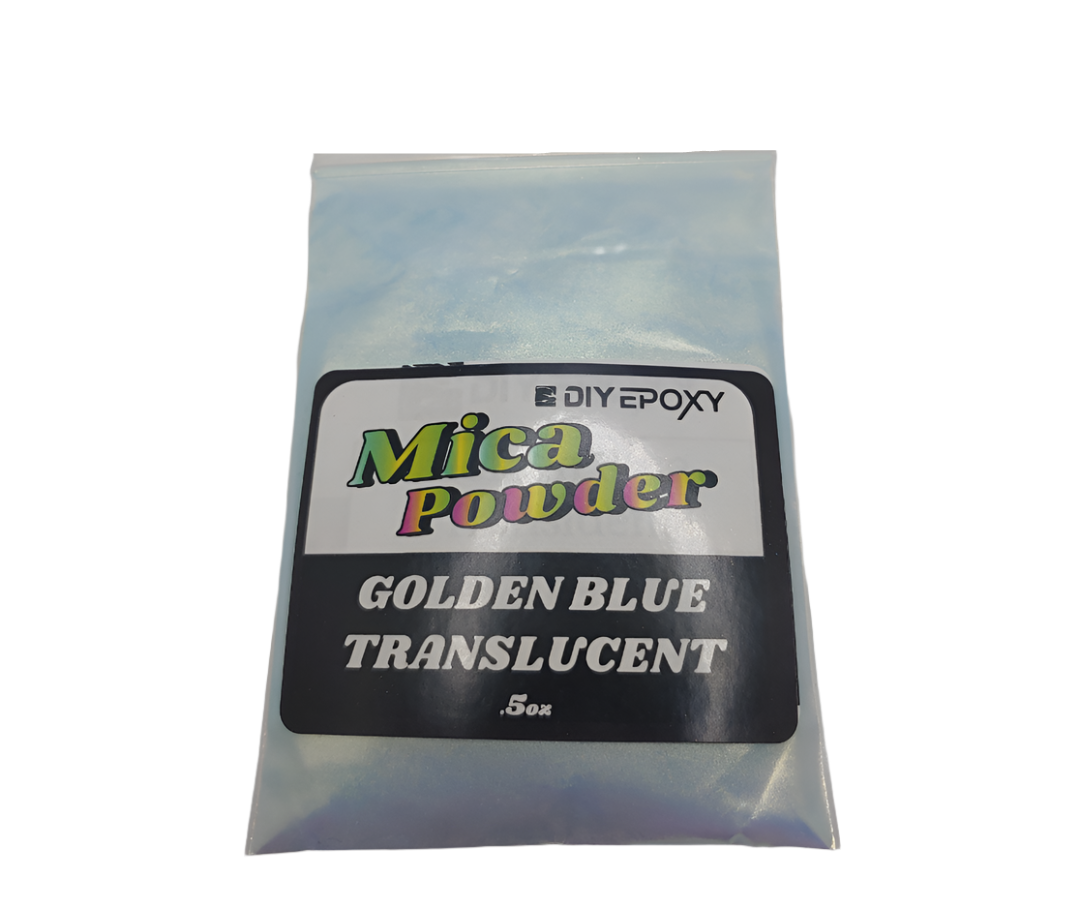 Golden Blue Translucent 1/2 Oz (15 Grams) Mica